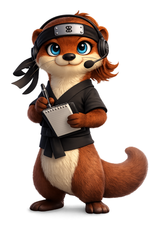 NinjaOtter AI receptionist for small business